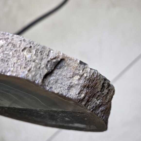 Agate Stone Slice Ashtray Trinket Soap Dish Geode Rock Crystal Polished - Picture 5 of 11